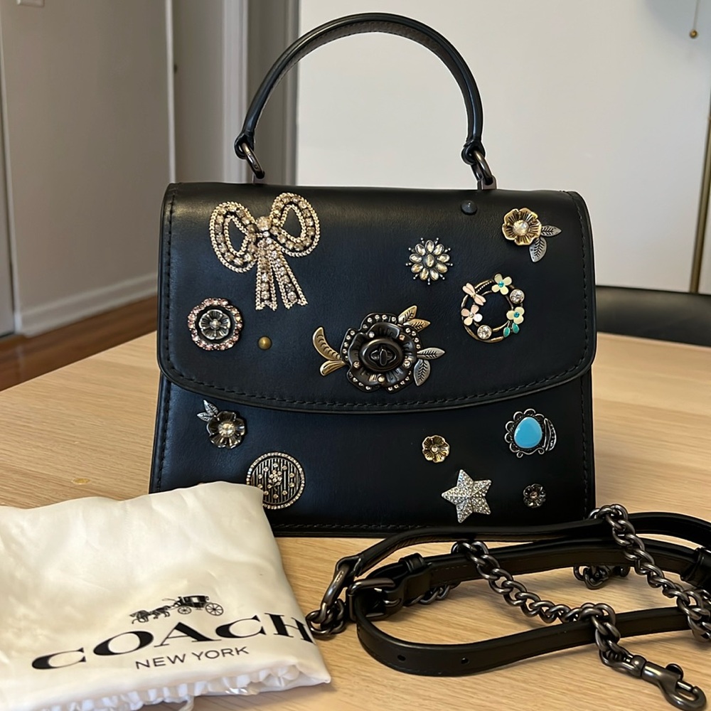 Coach top handle with charm an jewel bag